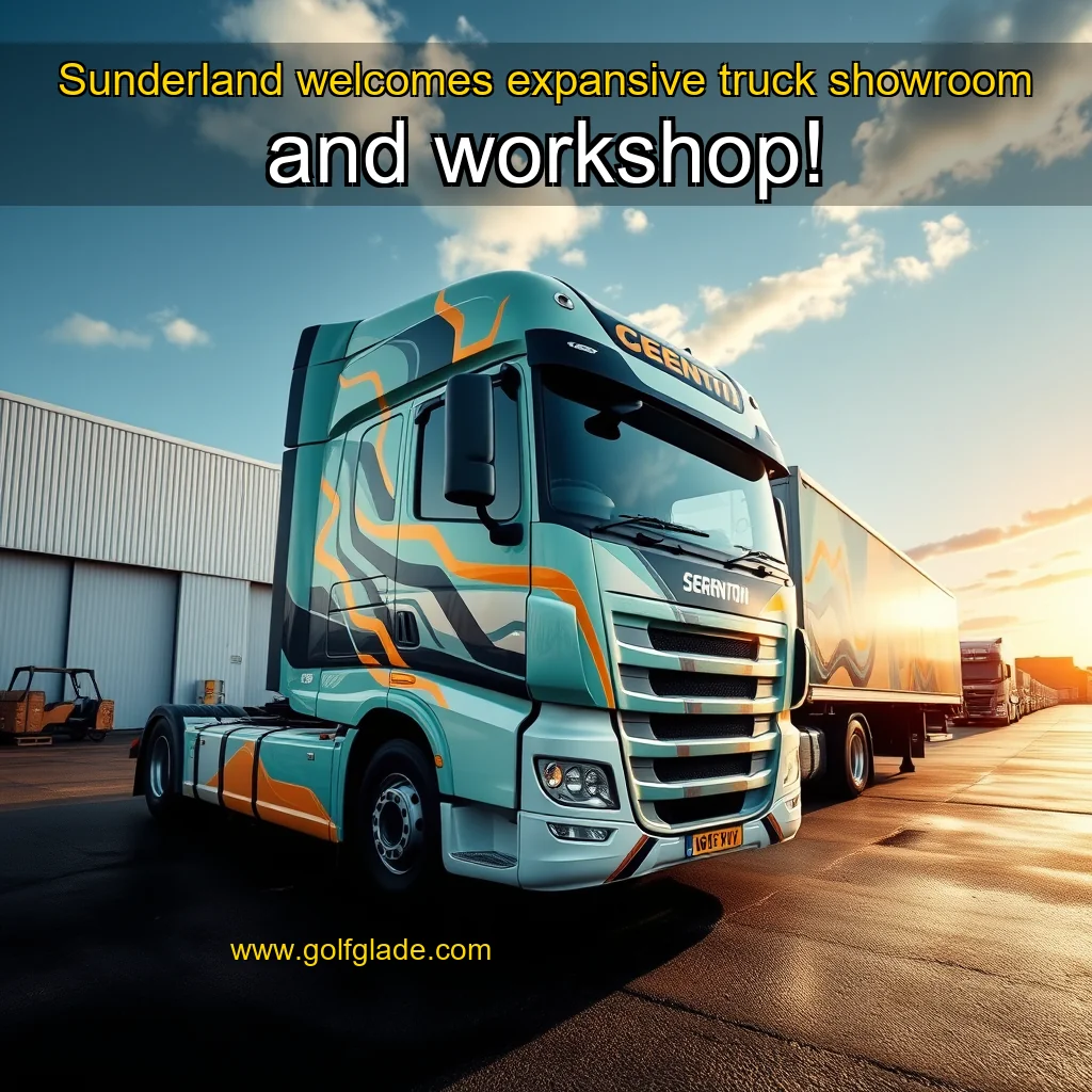 Artistic representation for Sunderland welcomes expansive truck showroom and workshop!