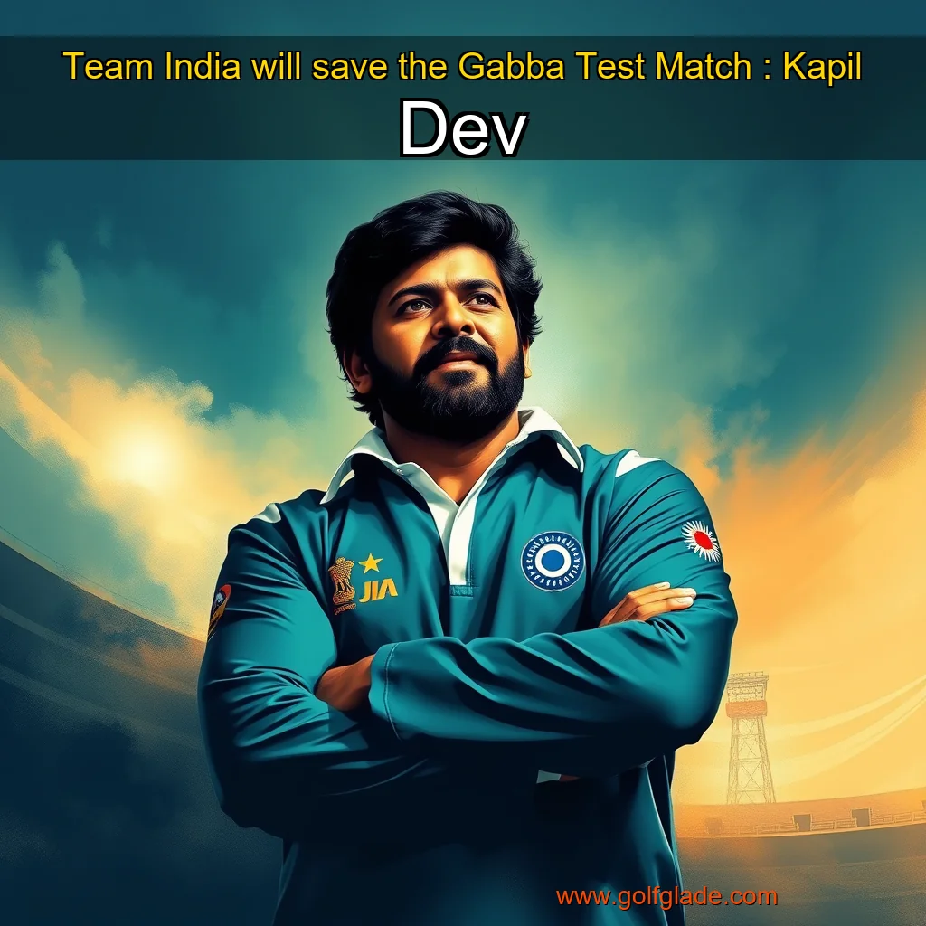 Artistic representation for Team India will save the Gabba Test Match : Kapil Dev
