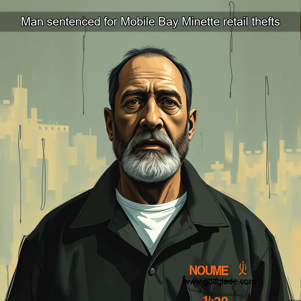 Artistic representation for Man sentenced for Mobile Bay Minette retail thefts