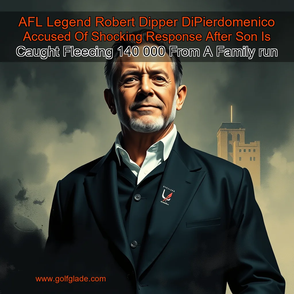 You are currently viewing AFL Legend Robert Dipper DiPierdomenico Accused Of Shocking Response After Son Is Caught Fleecing 140  000 From A Family  run Business To Bankroll Gambling Addiction