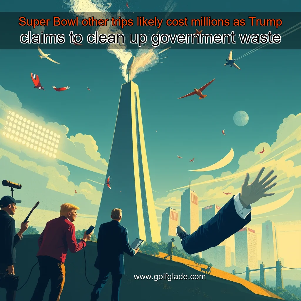 Read more about the article Super Bowl  other trips likely cost millions as Trump claims to clean up government waste