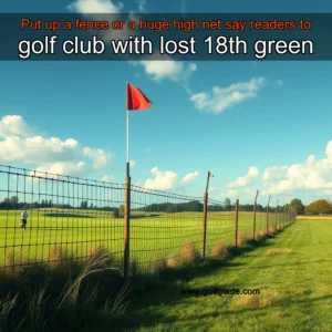 Read more about the article Put up a fence  or a huge high net say readers to golf club with lost 18th green