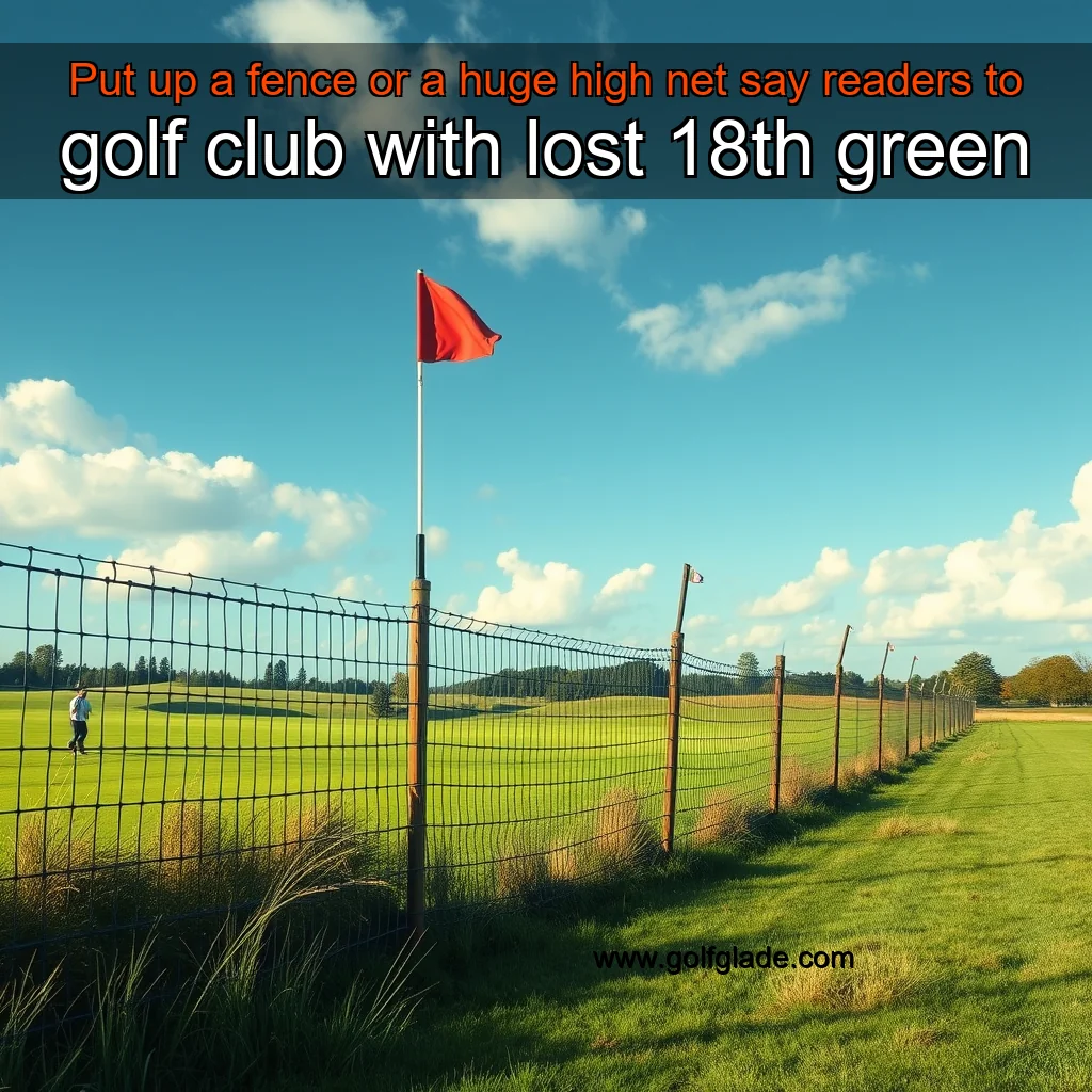Read more about the article Put up a fence  or a huge high net say readers to golf club with lost 18th green