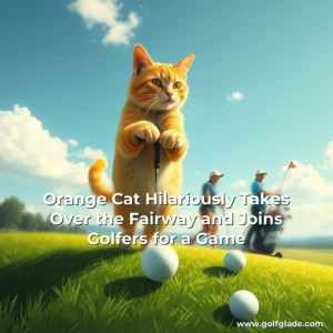 Read more about the article Orange Cat Hilariously Takes Over the Fairway and Joins Golfers for a Game