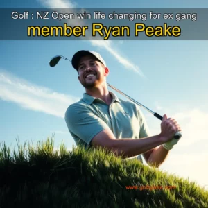 Read more about the article Golf : NZ Open win life  changing for ex  gang member Ryan Peake