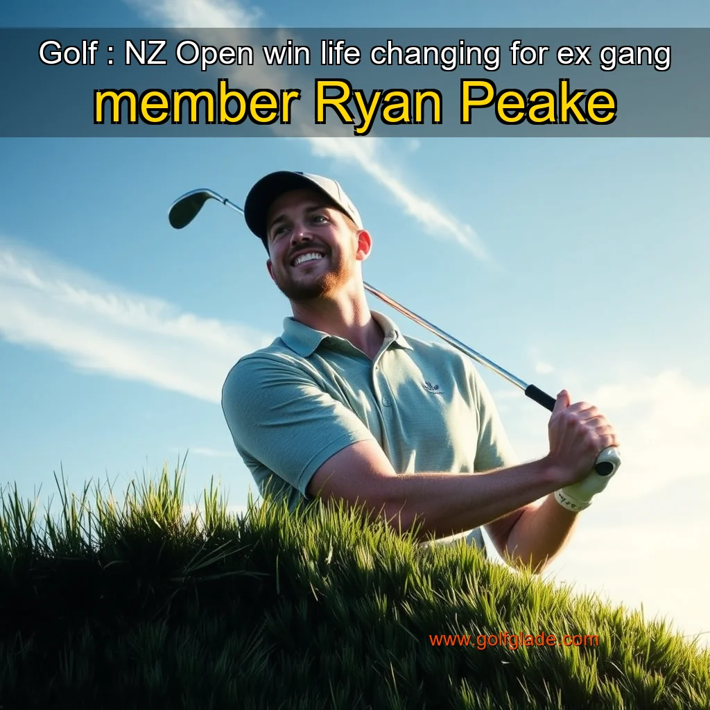 You are currently viewing Golf : NZ Open win life  changing for ex  gang member Ryan Peake